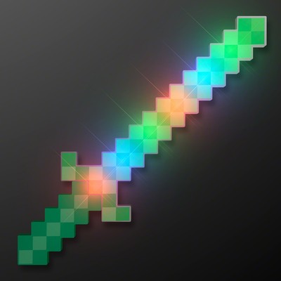 Green LED 8-Bit Pixel Sword - BLANK