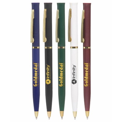 Union Printed - Promotional Hotel Desk Twister Pen with Gold Trim